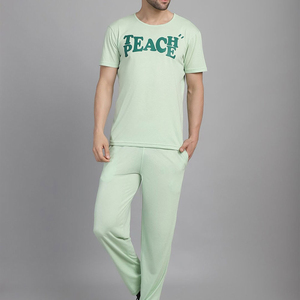 Wholesale Men Summer Tracksuits Set Top Trending Product Athletic Short Sleeve T Shirt and <b>Trouser</b> Set In Cheap Price - Product Image 1