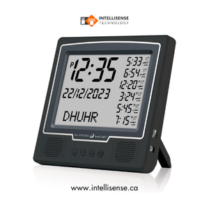 Reloj de oración musulmán automático crítico de misión ininterrumpida con batería recargable de 72 horas para energía extendida - Product Image 3