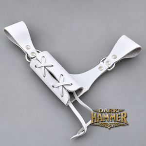 Soporte de Cinturón para Espada de Cuero Blanco Hecho a Mano, Accesorio para Disfraz Medieval - Product Image 1