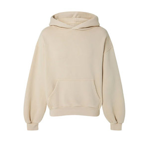 Hot Sale 100% Cotton Fleece Oversize Hoodie Heavyweight Fleece Drop Shoulder <b>Plain</b> Blank Custom <b>Hoodies</b> for <b>Man</b> - Product Image 4