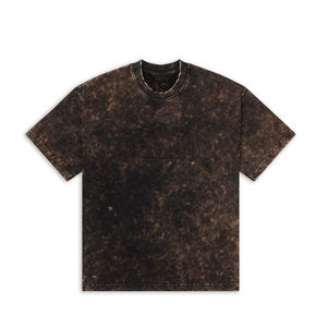 Camiseta Oversize Personalizada con Estampado Serigrafiado y Lavado Ácido para Hombre, Estilo Urbano, 100% Algodón Orgánico Jersey, Casual, Verano, a la Moda - Product Image 1