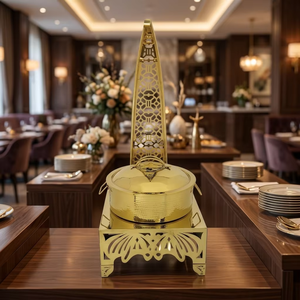 Plat à chafing en acier inoxydable de qualité supérieure avec bac et couvercle pour buffet d'hôtel, restaurant, traiteur et service de banquet - Product Image 5