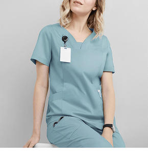 Women's Surgical Scrub <b>Sets</b> Spandex/Polyester Needle Detection for <b>Doctors</b> Nurses Hospital Use - Product Image 5