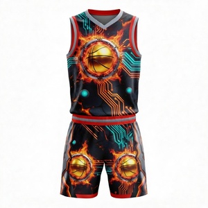 Tenue de basket-ball d'extérieur légère et à séchage rapide, composée d'un maillot et d'un short, conçue pour les performances sur terrain par temps chaud - Product Image 3
