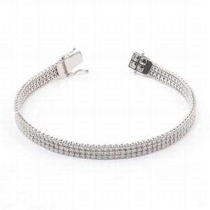 Bracelet tennis de luxe en diamants, argent 925 plaqué rhodium, bijoux pour femmes à porter au quotidien - Product Image 1