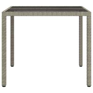 Mesa de comedor para jardín de 35,4 x 35,4 x 29,5 pulgadas, ratán sintético, color gris - Product Image 4