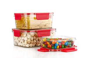 Bocal en verre carré à large ouverture, hermétique et anti-fuite, avec couvercle à charnière, grande capacité 32/64 oz, vaisselle de cuisine portable pour les fêtes - Product Image 3