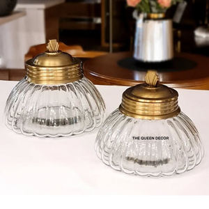 Premium Wooden Luxury Decorative Canister Metal and Wood Canister With Metal Lid for Kitchen Decoration - Product Image 3