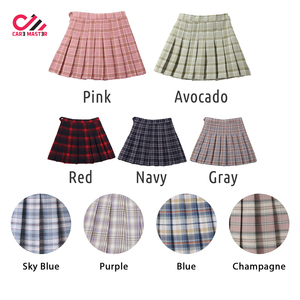 Mini-jupe plissée à taille haute à carreaux, jupe de tennis classique à motif à carreaux pour uniforme scolaire, design personnalisé - Product Image 4