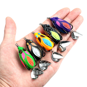 <span class=keywords><strong>Leurre</strong></span> de pêche en plastique souple multicolores, style 4,5 cm, 7,2 g, appât artificiel, spinner, <span class=keywords><strong>leurre</strong></span> souple en forme de grenouille pour la pêche en eau salée - Product Image 6