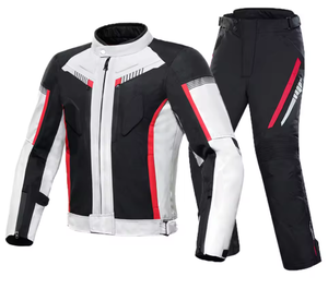 Ensemble veste et pantalon de moto unisexe, imperméable, % polyester, anti-UV, ignifuge, séchage rapide, respirant, coupe-vent - Product Image 1