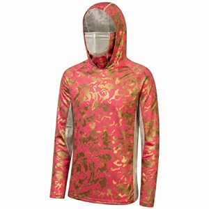 Sweat-shirt de pêche à capuche en polaire thermique à manches longues, imperméable, grande taille, protection UV, couleur unie, extensible et confortable - Product Image 1