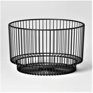 Best Selling Black Color Metal <b>Wire</b> <b>Basket</b> for Kitchen & Living Room Tabletop Decoration Storage <b>Basket</b> Customized Size Shape - Product Image 3
