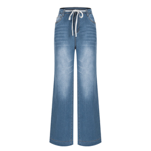 <b>Womens</b> Vintage Wash Jeans High Waist Relaxed Straight Denim Pants Soft Cotton Casual <b>Trousers</b> Streetwear Bottoms Everyday - Product Image 1