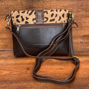 Haute qualité imprimé léopard en cuir véritable gland sac à bandoulière pour femmes haut Original luxe cuir de vachette bracelet sac à main - Product Image 5