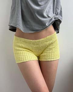 AQDAS INDUSTRIES Falda-Pantalón de Punto Amarillo Mantequilla para Mujer, Cintura Baja Elástica, Corte Regular, Casual, Algodón y Spandex, 220g, Color Sólido - Product Image 6