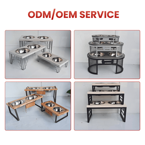 Comederos Elevados Modernos para Perros, Comedero para Mascotas de Acero Inoxidable con Soporte de Madera |   Tazón de Comida para Perros y Gatos |   Accesorios de Lujo para Mascotas - Product Image 6