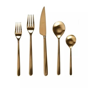 ชุดช้อนส้อมทองเหลืองขายส่ง สแตนเลสสตีล รับผลิตตามแบบ (OEM) พร้อมสกรีนโลโก้ - Product Image 1