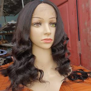 Perruque en cheveux vierges Remy vietnamiens de 100g, ondulée, avec extension frontale en dentelle, trame simple, densité 180, style pré-collé à la kératine - Product Image 2