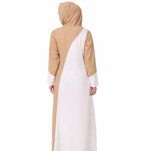Abaya Nida Lisa con Paneles, Ropa Islámica para Eid, Vestido Maxi Modesto de Manga Larga, Color Sólido, Estilo Dubái/Turquía - Product Image 4