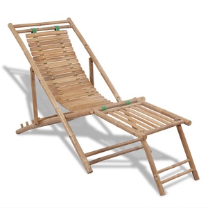 Tumbona Plegable de Bambú, Silla Relajante, Precio Económico al por Mayor, Tumbonas de Bambú, Muebles de Exterior para Hotel y Resort - Product Image 5