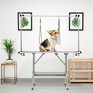 Tavolo da Toelettatura per Animali Domestici Pieghevole a Forma di H, Regolabile, Capacità 330 LBS, Silenzioso e Rimovibile, per Cani Piccoli e Grandi - Product Image 2