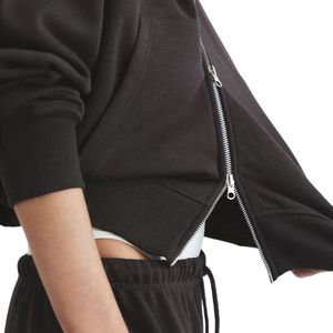 Black Women's <b>Zip</b>-Up Hoodie Sweatshirt, Full <b>Zip</b> <b>Hooded</b> Jacket, Casual Fleece Hoodie, Long Sleeve Comfortable Streetwear Outerwe - Product Image 5