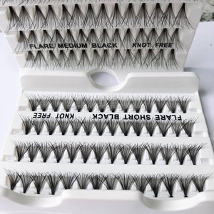 Cils individuels en soie de vison faits à la main en gros, sans nœuds, 12 rangées, volume méga 10D-20D, logo 0.10mm - Product Image 5