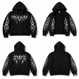 เสื้อฮู้ดดี้ผู้ชายทรงหลวม ผ้าฝ้ายพรีเมียม ผลิตโดยโรงงาน OEM สำหรับผู้ซื้อแบรนด์ส่วนตัว - Product Image 3