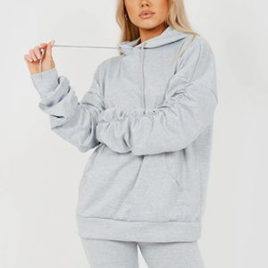 Conjunto Deportivo de Mujer de Alta Calidad, 100% Algodón, Hecho a Medida, Sudadera con Capucha y Pantalones Deportivos, Top Corto - Product Image 2