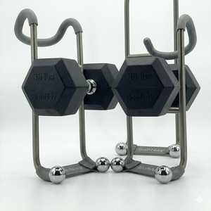 En gros Haltères en acier et caoutchouc avec crochet de sécurité robuste pour la protection des bras et des épaules en salle de sport, équipement de fitness - Product Image 4