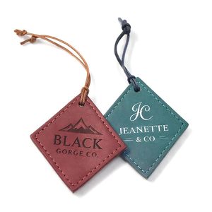 Etiqueta colgante de cuero PU para bolsos y vaqueros con logotipo personalizado del fabricante - Product Image 5