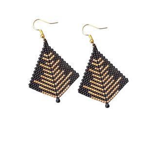 Pendientes bohemios con cuentas y diseño de turquesa, flecos en cascada, regalo de joyería único - Product Image 1