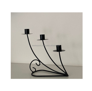 Modern Luxury Iron Candlestick Holder Eco-Friendly Handmade <b>Decorative</b> Accent for Dining Living <b>Spaces</b> Festivals Weddings - Product Image 5