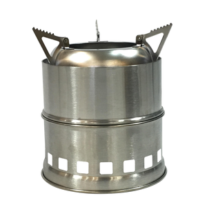 Portable Stainless Steel Wood Burning Camping Stove Lightweight Folding <b>Backpacking</b> Stove - Product Image 1