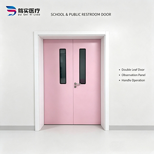Porte de toilettes manuelle <span class=keywords><strong>double</strong></span> battante Dushi, moderne et accessible, avec fenêtre d'observation, pour hôpitaux, hôtels, écoles et espaces publics - Product Image 1