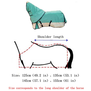 Équipement équestre réglable, couvertures et couvertures imperméables rembourrées en coton pour chevaux, utilisation printemps/automne, design personnalisé par sublimation en ligne - Product Image 3