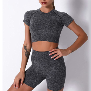 Combinaison de yoga rose sans coutures, taille haute, longueur intégrale, respirante, avec découpes en maille, bretelles spaghetti, tenue de sport une pièce - Product Image 5