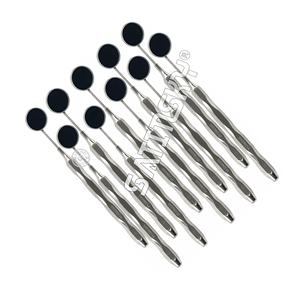Lot de 10 miroirs buccaux dentaires #5 avec poignée en acier Instruments dentaires ORL pour le blanchiment des dents et les soins bucco-dentaires - Product Image 6