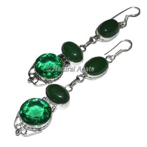 Pendientes curativos de Aventurina verde, pendientes curativos de Aventurina verde, venta al por mayor - Product Image 1