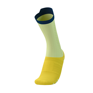 Athletic Crew <b>Socks</b> Yellow Green Blue Breathable Knitted for Running Adults Standard <b>Thickness</b> Solid Pattern Anti Slip <b>Socks</b> - Product Image 2
