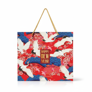 Sac cadeau en papier laminé écologique personnalisé de luxe avec poignée en ruban pour la décoration et l'emballage haut de gamme - Product Image 2