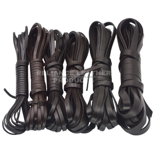 Wholesale 4mm Dark Brown Shine Flat <b>Leather</b> Cord Strong <b>Leather</b> Strap for Jewelry - Product Image 6