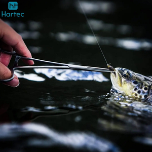 Pince de pêche à mâchoires droites en acier inoxydable, épileron de blocage, outil professionnel pour la pêche à la mouche - Product Image 5