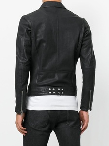 Stylish Genuine Leather Varsity <b>Jacket</b> Removable <b>Slim</b> <b>Fit</b> Design Breathable Comfortable Wear Multiple Colors Available for Men - Product Image 2