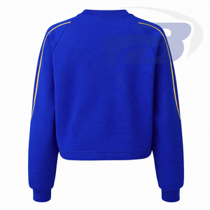 เสื้อครอปสีน้ำเงินและสีทองของชมรมซิกมาแกมมาโร พร้อมลายปักสีทองและดีไซน์ลายพิมพ์  สำหรับชมรม SGR ชุดนักศึกษา - Product Image 3