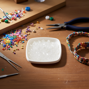 ILAN Abalorios 8Mm Forma a rombo Colore bianco Per la creazione di gioielli - Product Image 3