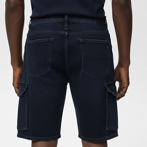 Pantalones Cortos de Mezclilla de Alta Calidad OEM/ODM, 100% Algodón, para Verano, Resistentes al Viento, Estilo Urbano, con Bolsillos Laterales Tipo Cargo, Diseño Sólido - Product Image 6