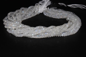 Perles de rondelle à facettes en pierre de lune arc-en-ciel 4.75-5mm 13 pouces perles arc-en-ciel flashy perles en gros - Product Image 6