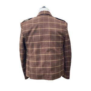Veste Argyle pour homme en laine écossaise à carreaux marron, style Kilt de mariage, Meilleure vente, Fournitures d'usine - Product Image 2